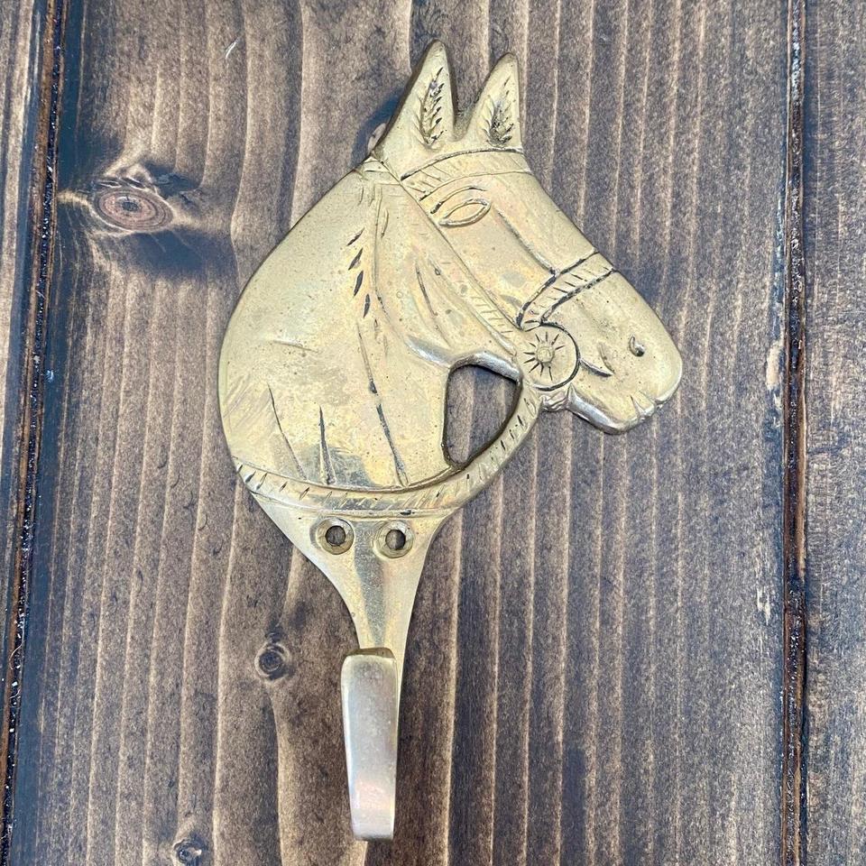 Brass Horse Single Hook Solid 5914 4