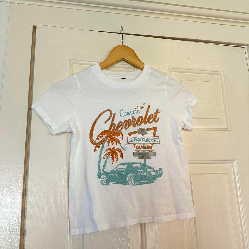 Chevrolet Camaro White Baby Tee Ea6a