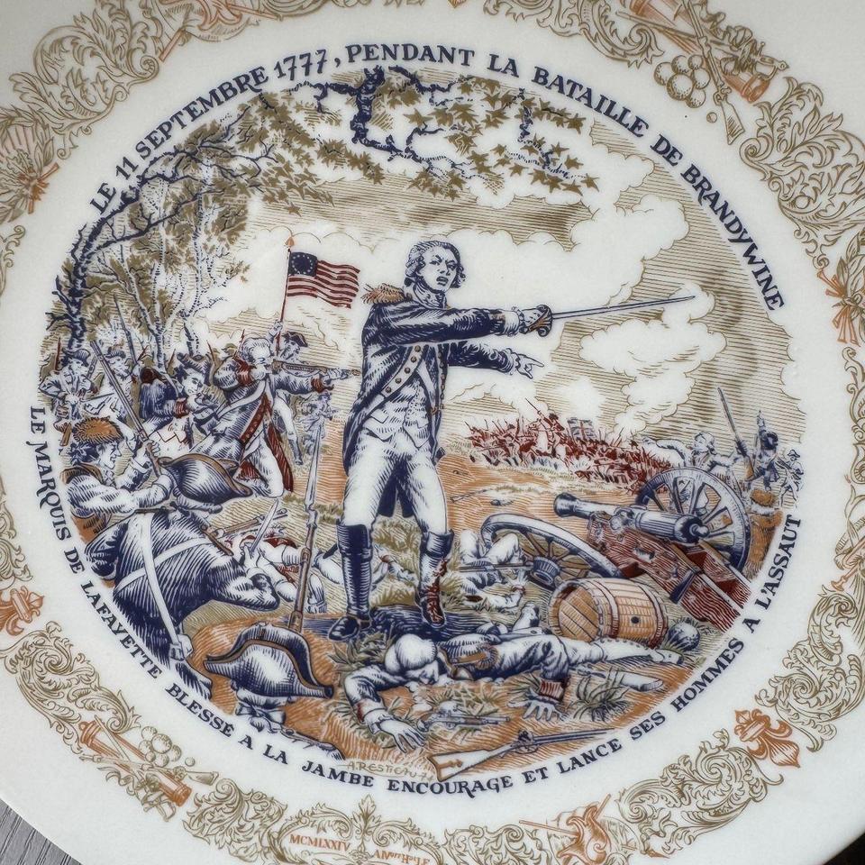 Henri Darceau Limoges Plate Lafayette Bf47 2
