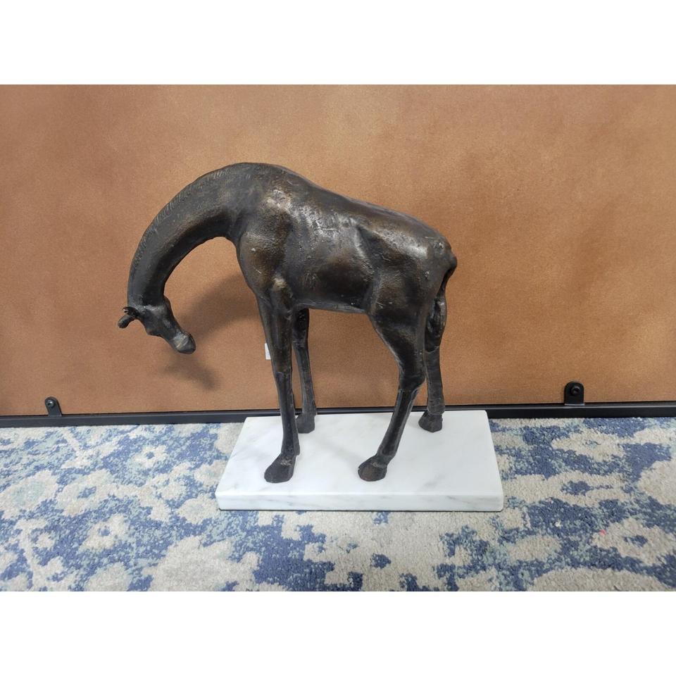 Vintage Marble Metal Bronzed Giraffe Fbbf 2