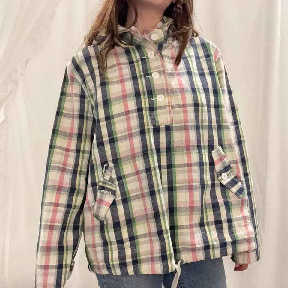 Merona Multicolored Pastel Plaid Button Up Ab4a 2