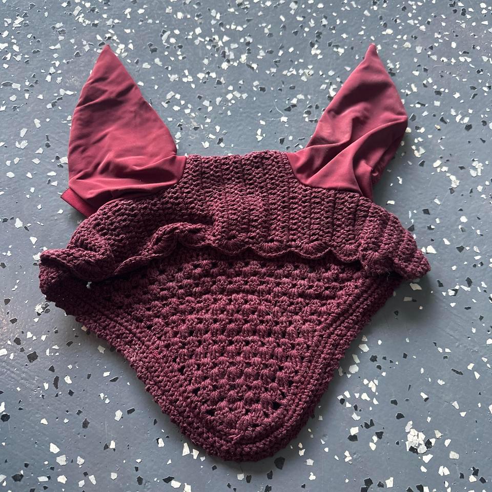 Lemieux Burgundy Horse Bonnet Size 3ecf 2