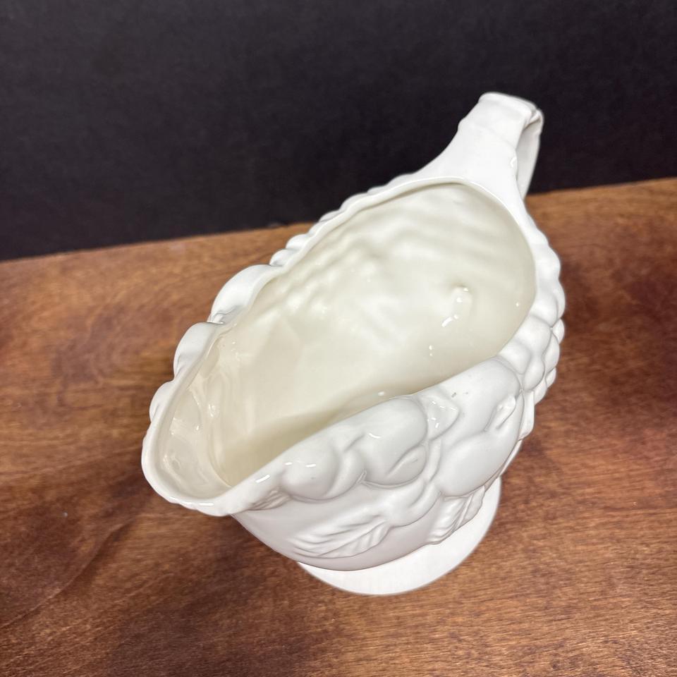 Vintage Japan White Ceramic Creamer 1829 2