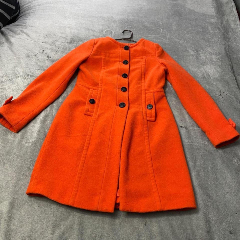 Worthington Orange Wool Blend Button 7b90