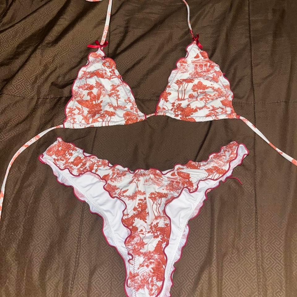 Red And White Bikini Set Fe87 2