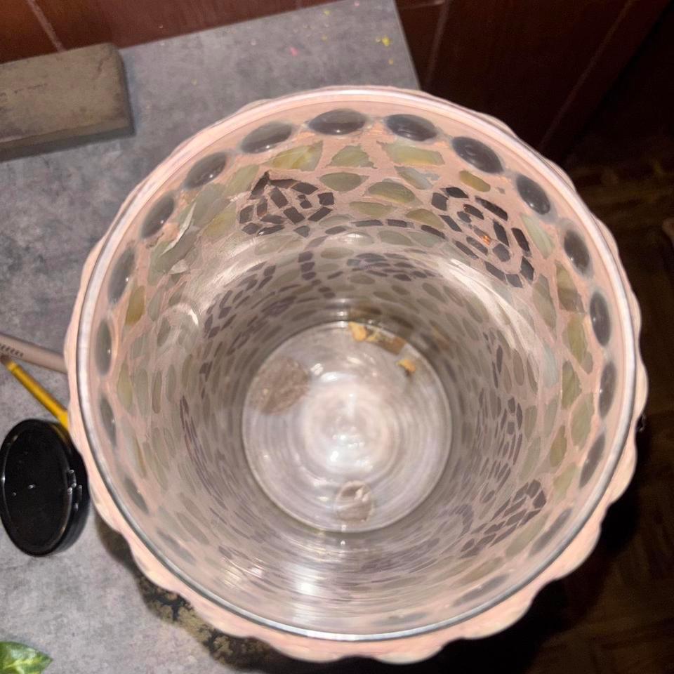 Pink And Green Mosaic Lamp 4