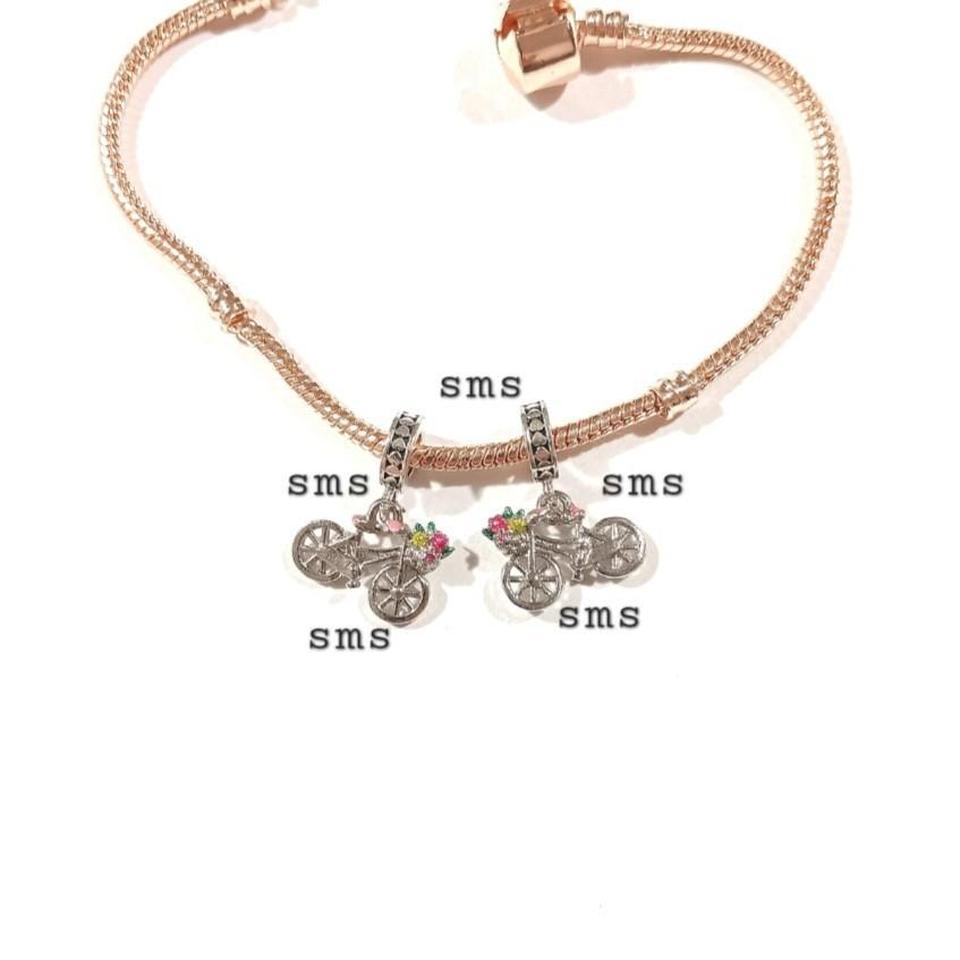 63 Silver Pink Bicycle Flowers 8bec 3