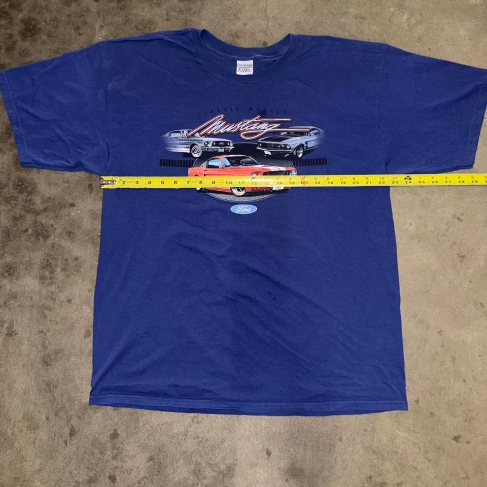 Ford Mustang Blue Cotton T Shirt 189e 2