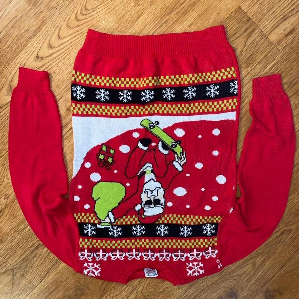 Santa Skateboarding Christmas Sweater Size 4