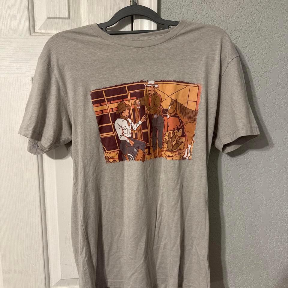 Grey Cowboy Graphic Tee Cowboy 3a81