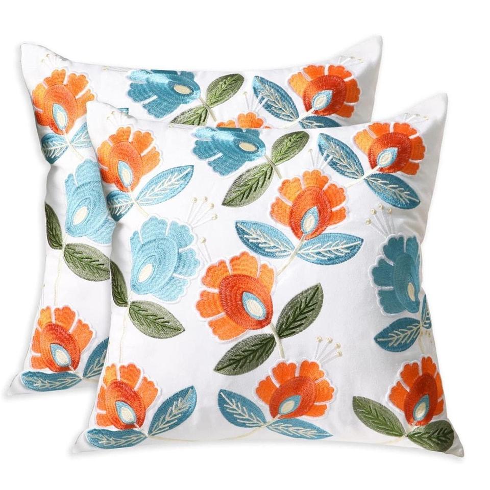 Embroidered Decorative Throw Pillow Covers 4