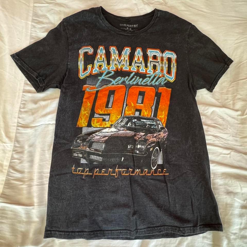 Black Washed Vintage Camaro Tee C4f8