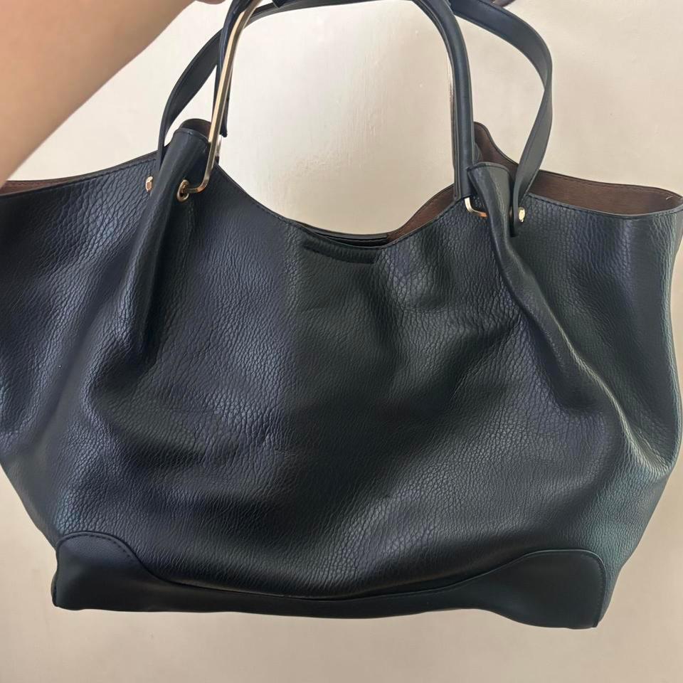 Black Leather Shoulder Handbag C1a6 7