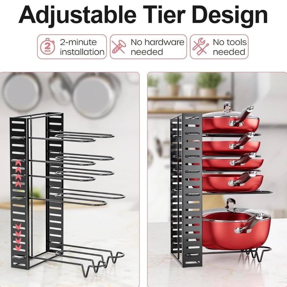 8 Tier Pots Pan Organizer 4