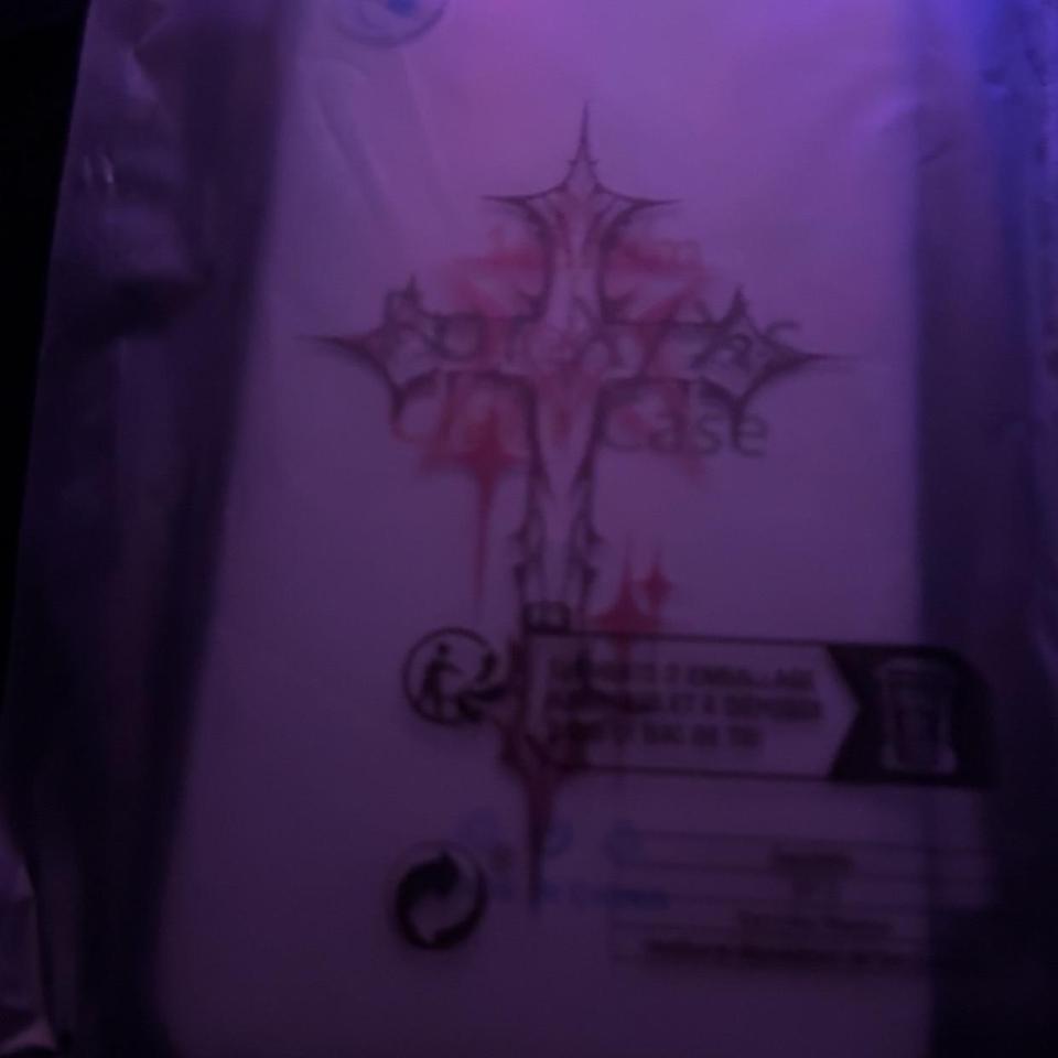 Clear Pink Cross Phone Case 2