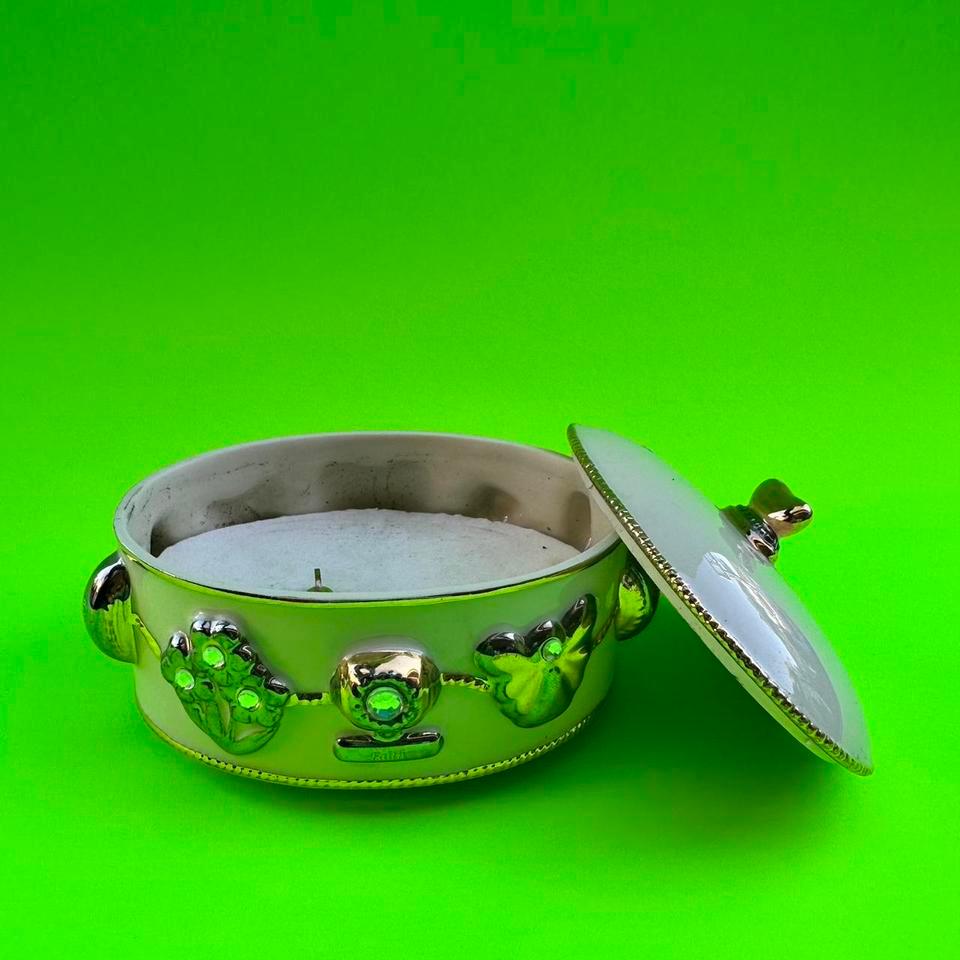 Green And White Ceramic Bowl 2