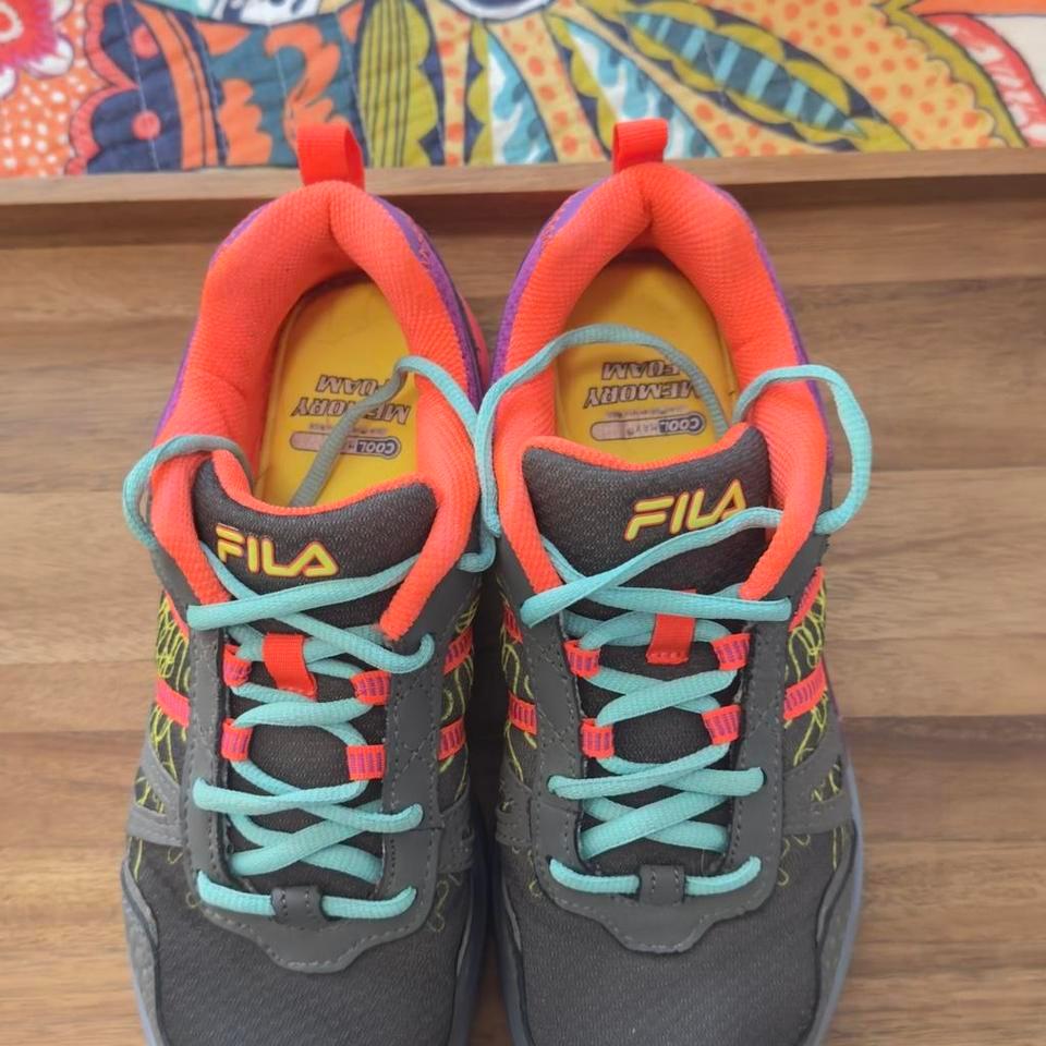 Fila Black Orange Trainers 7cd6