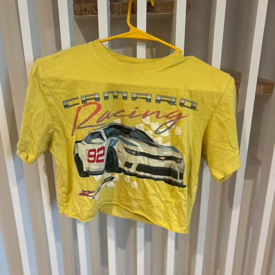 Yellow And Red Camaro Racing