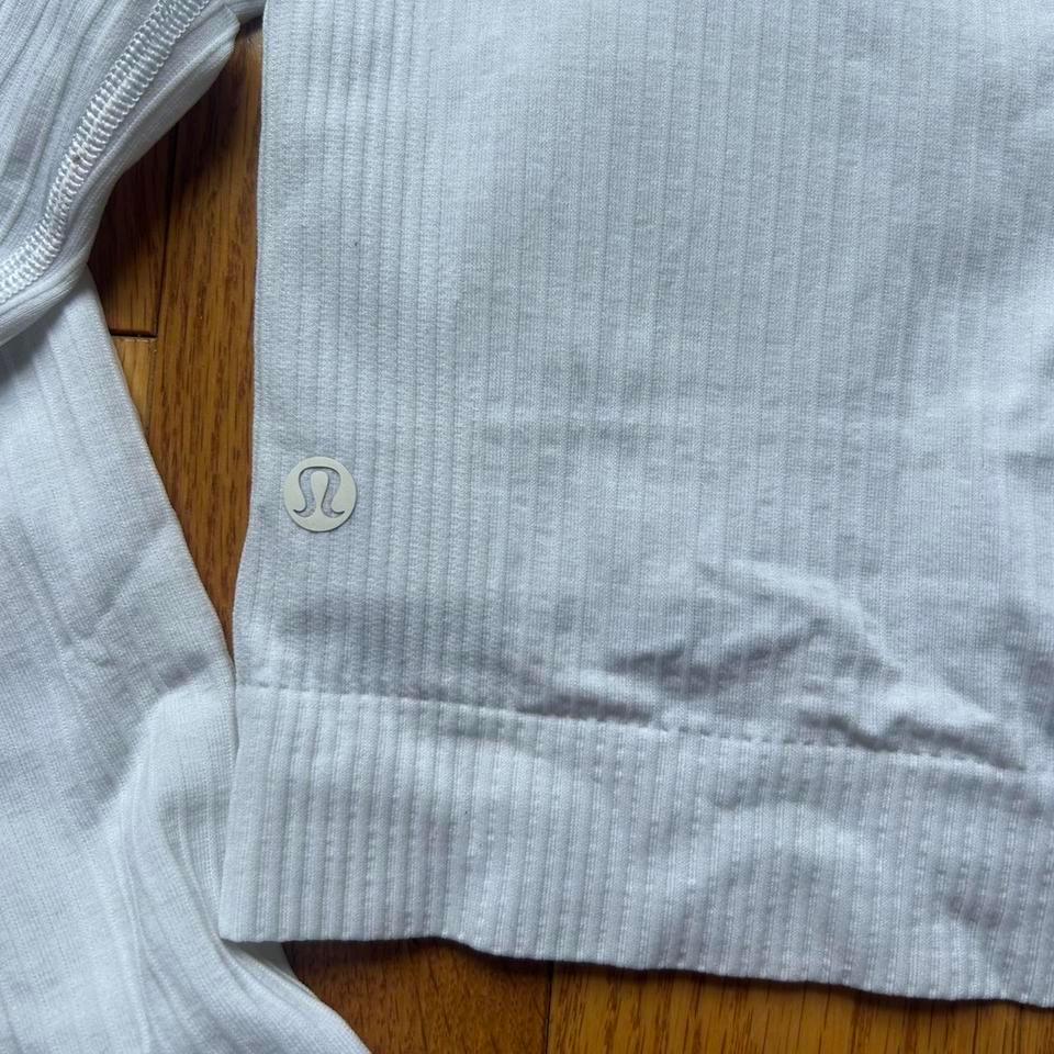 Lululemon White Cropped Ribbed Long 85d9 4