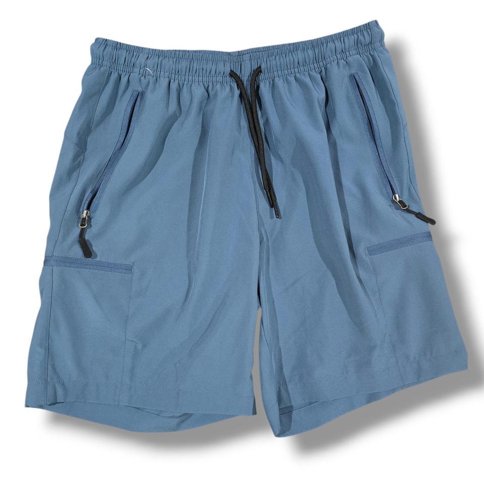 Santiny Mens Blue Athletic Shorts 04bb