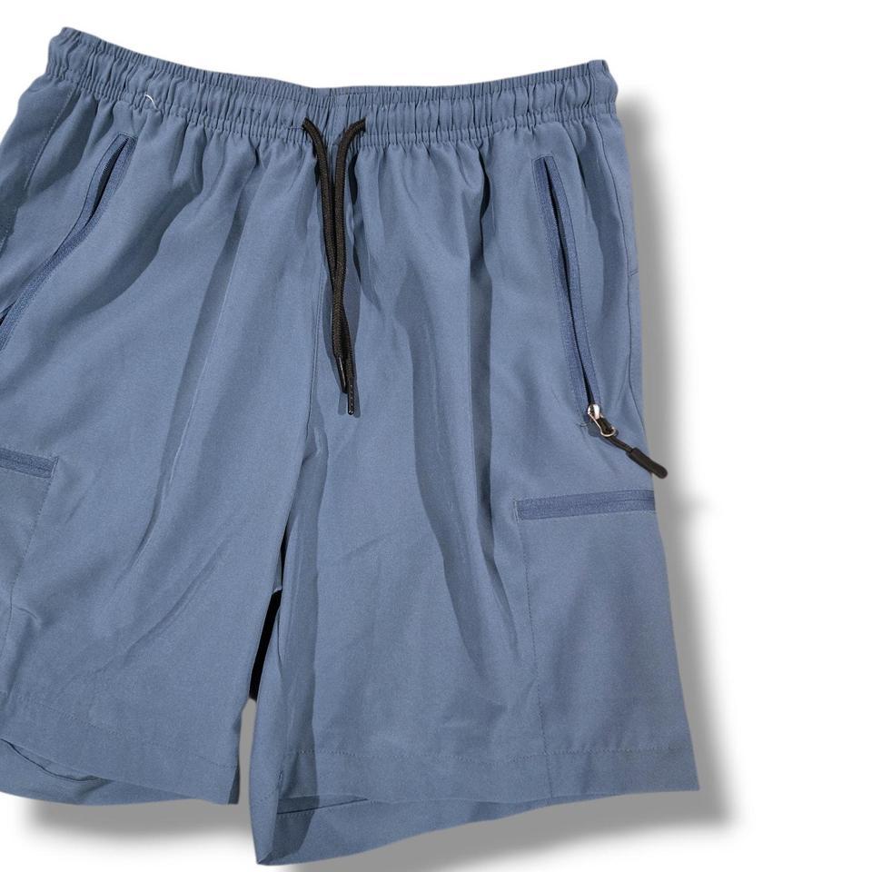 Santiny Mens Blue Athletic Shorts 04bb 2