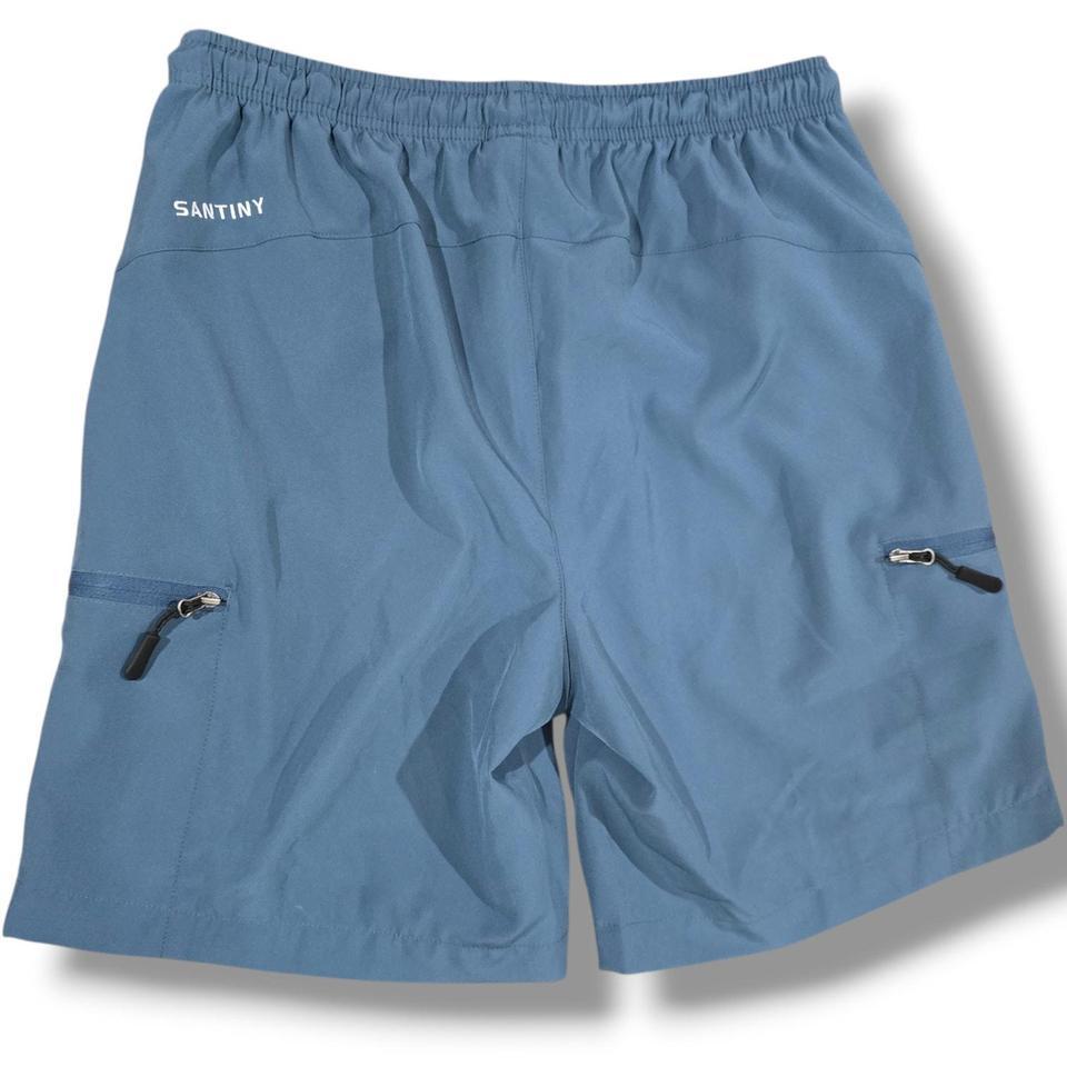 Santiny Mens Blue Athletic Shorts 04bb 3