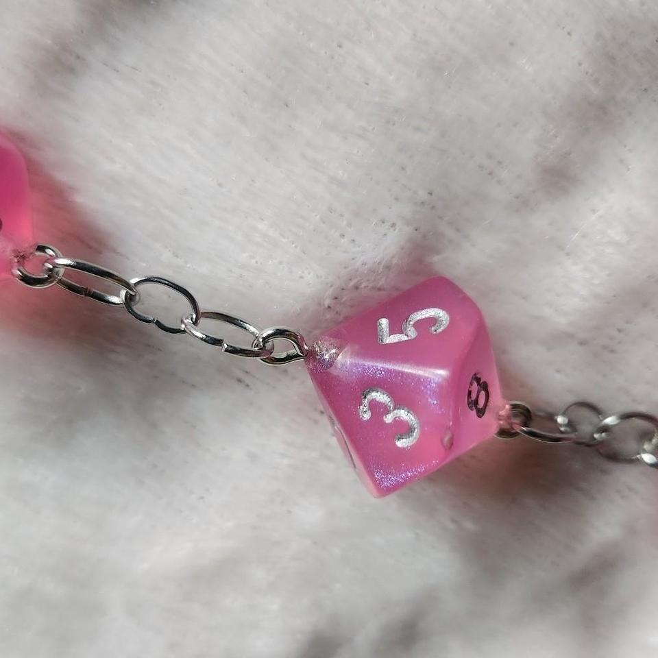 Handmade Three Connected Pink Sparkly 4