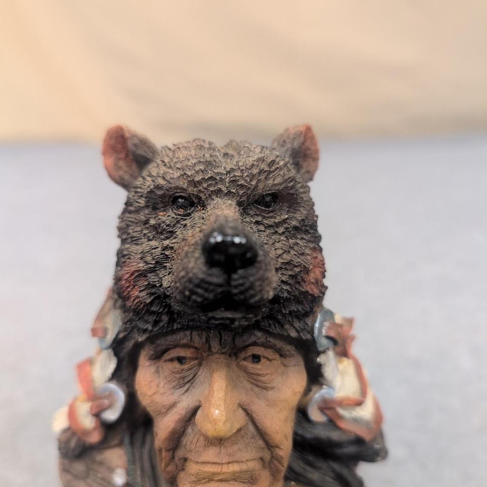 Native American Chief Bust Bear 921f 2