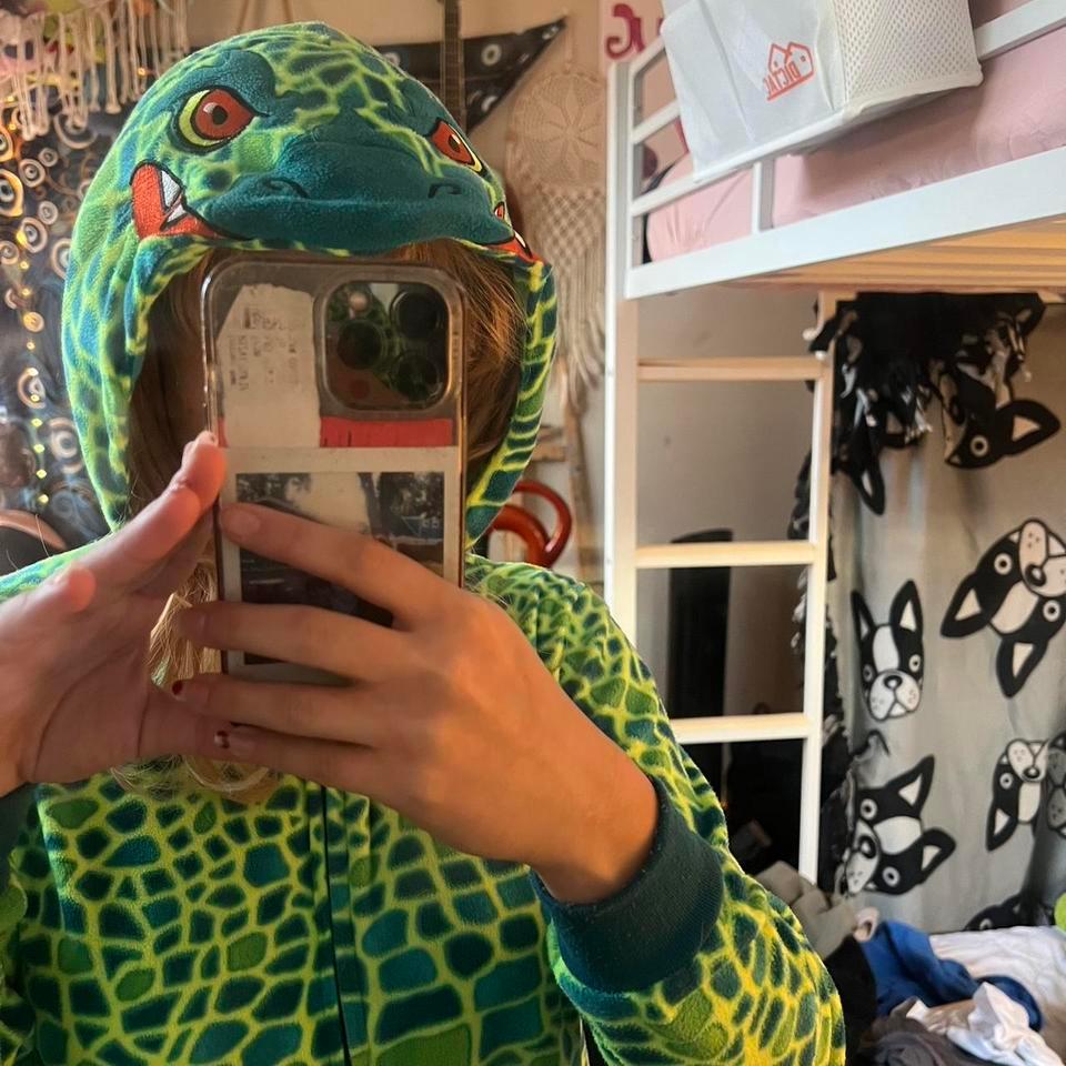 Green And Blue Dinosaur Onesie 8415 2