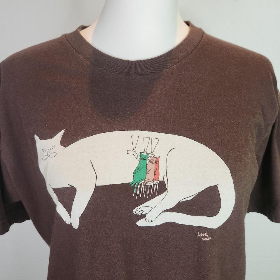 American Apparel Brown Cat Graphic F60b 4
