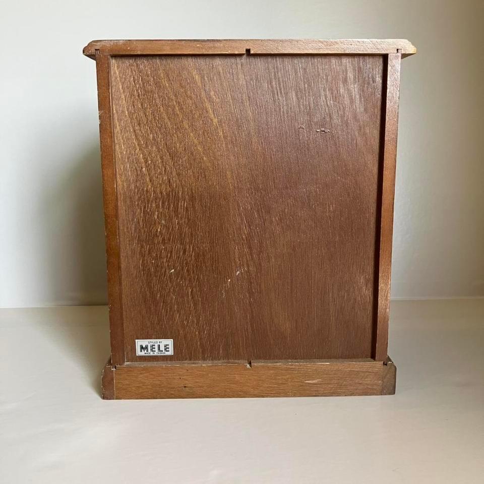 Vtg Mele Armoire Wood Jewelry 4b7f 6