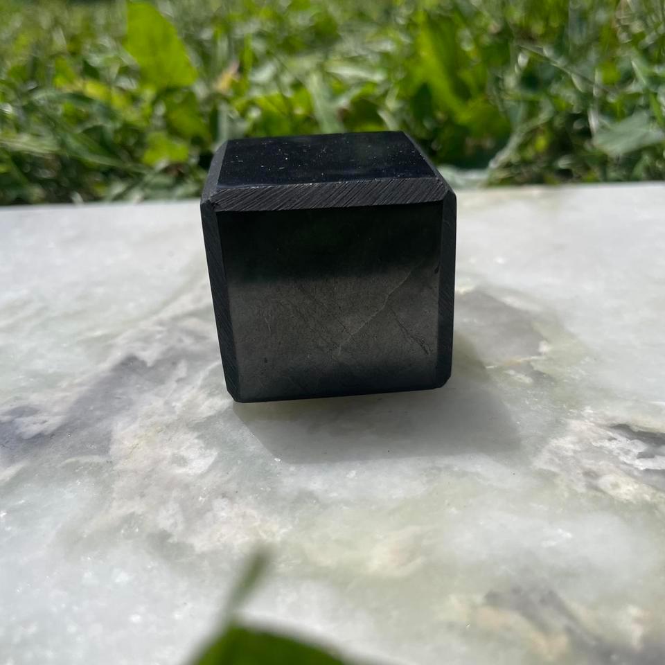 Black Shungite Cube Display Piece 9df2 6
