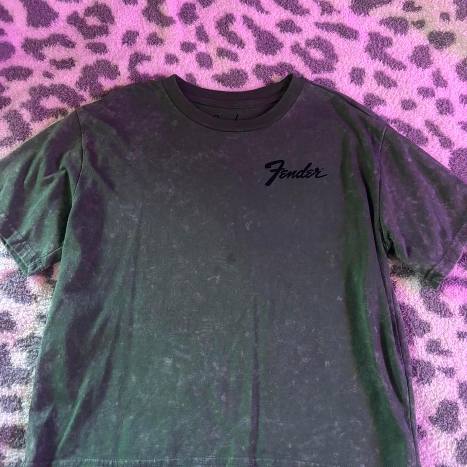 Fender Green T Shirt Size M C8f3