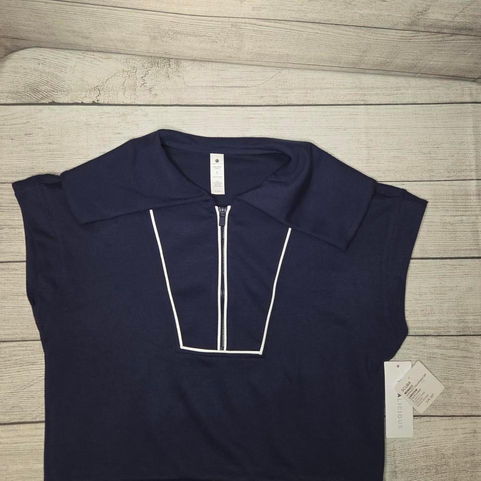 Yogalicious Navy Blue Half Zip 8463 5