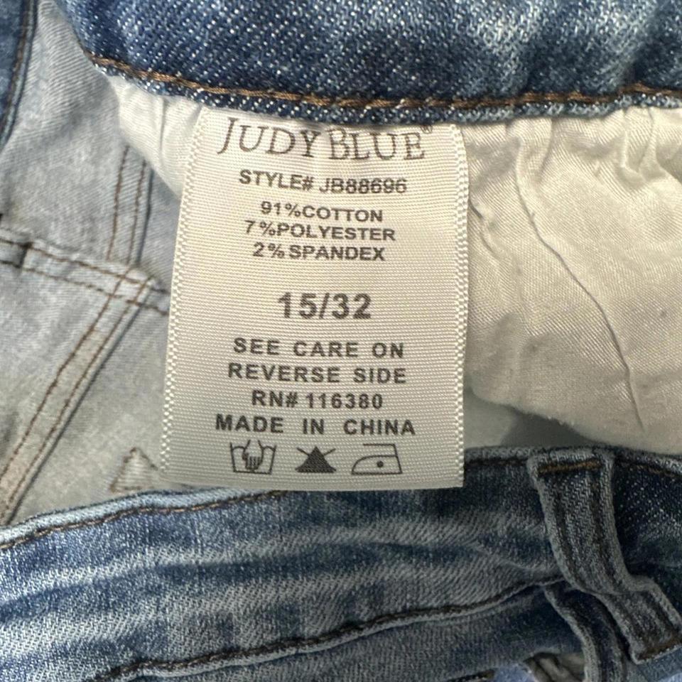 Judy Blue Plaid Patch Mid C443 8
