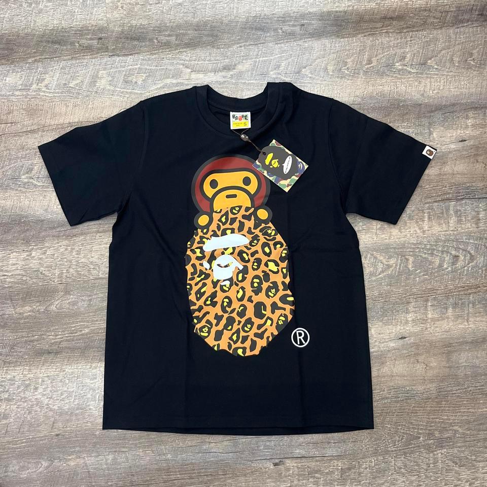 Bape Black Leopard Print Tee A9c0