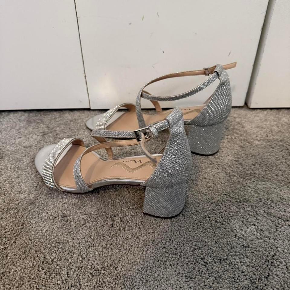 Silver Nina Heels Size 8
