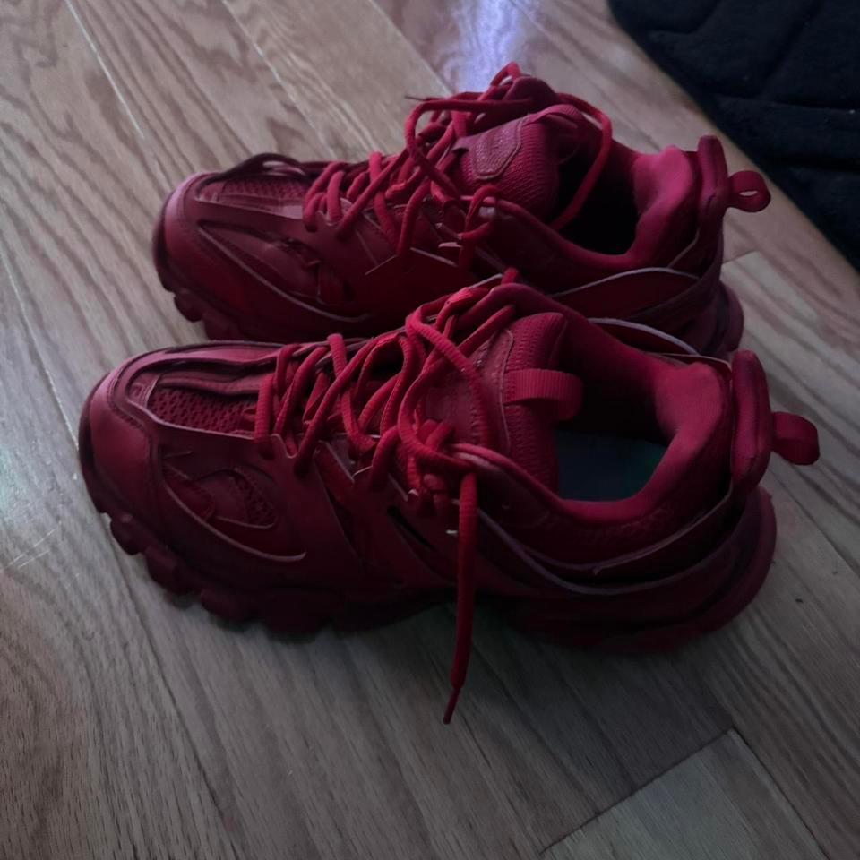 Red Balenciaga Trainers Luxurykicks Worn 3797