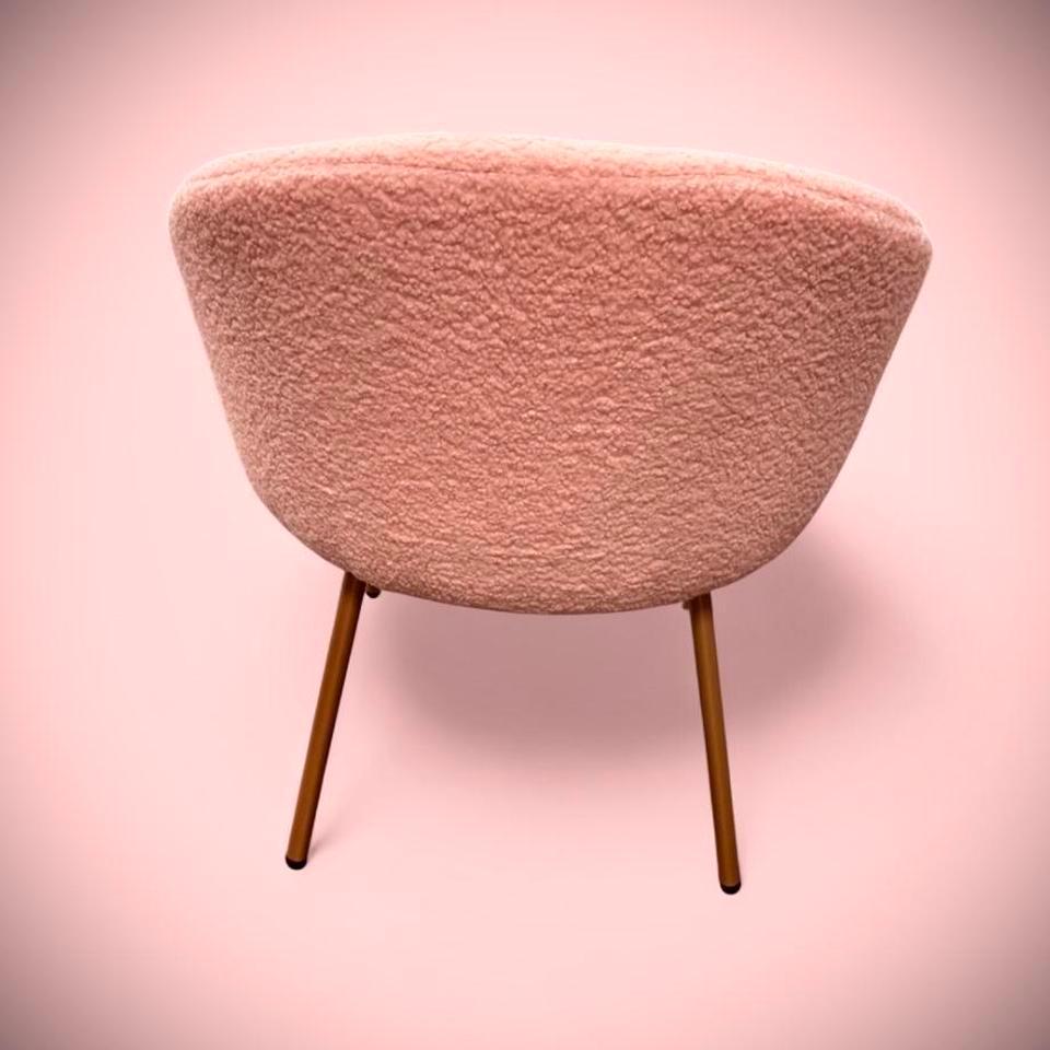 Pink Modern Armless Chair Features 2