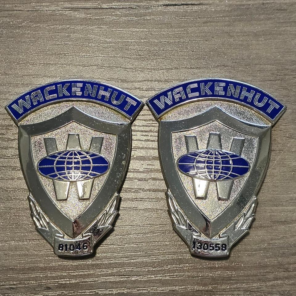 Vintage Wackenhut Security Badges Set 7