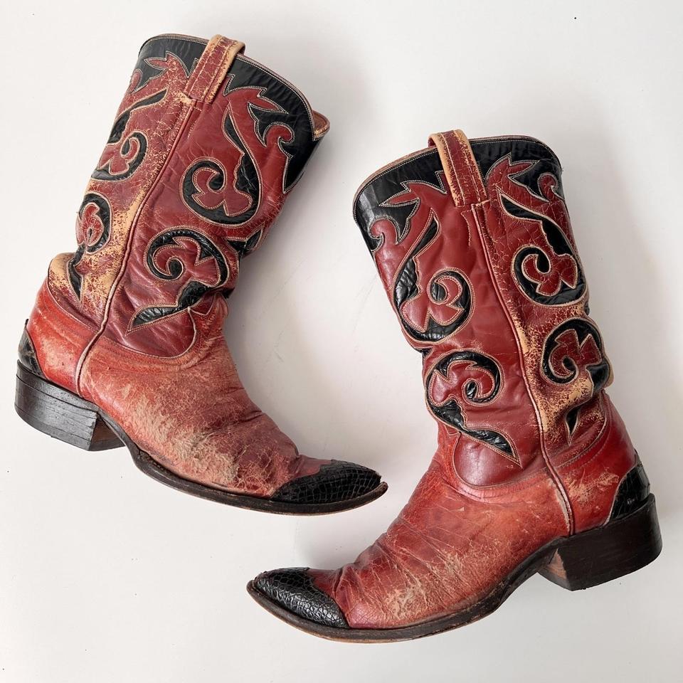 Vintage Tony Lama Cowboy Boots 7a46 4