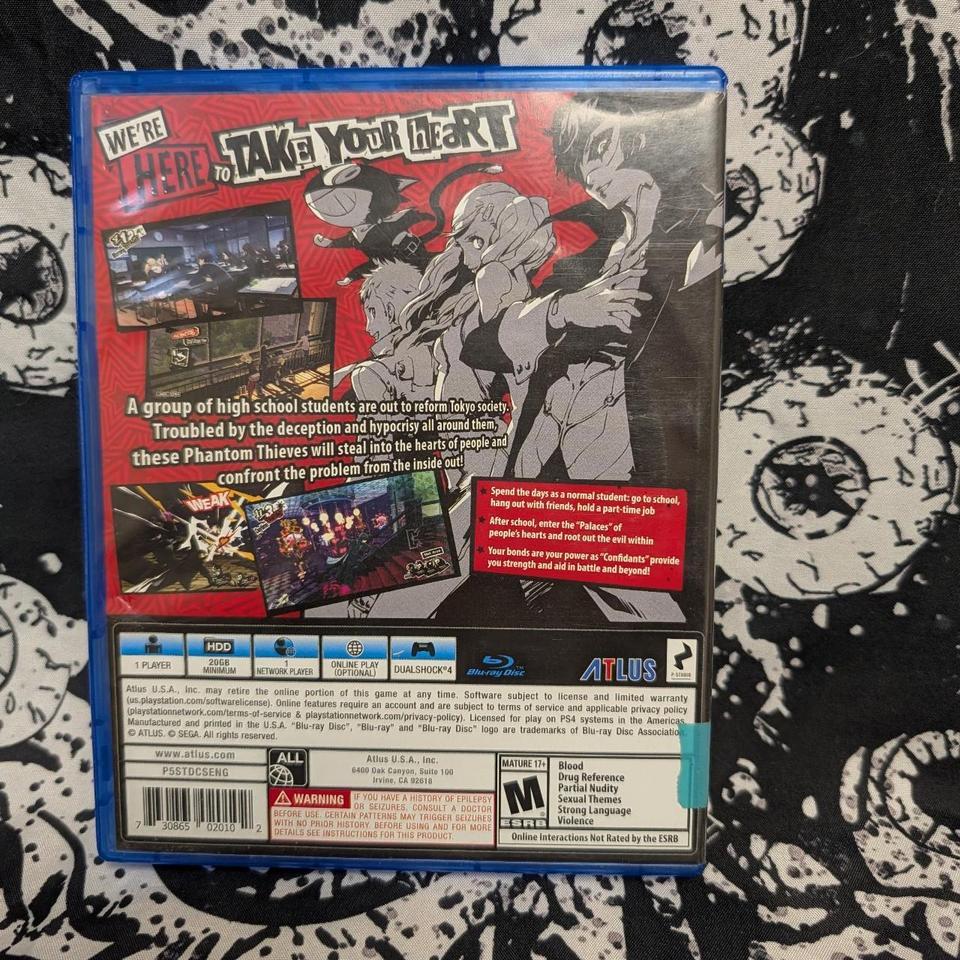Persona 5 Ps4 Game Disc 7999 2