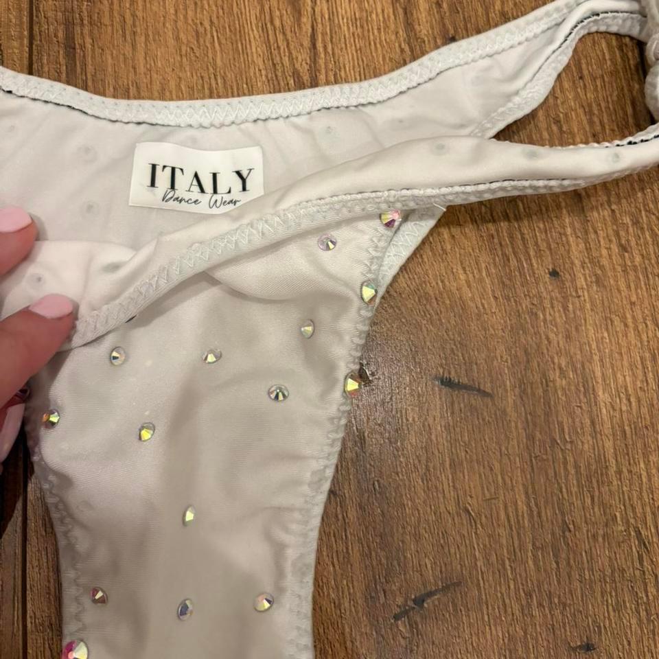 White Rhinestone Exotic Dancer Bikini 2