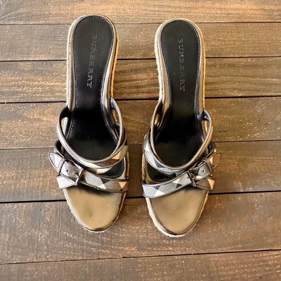 Burberry Nova Check Espadrille Wedge 85b2