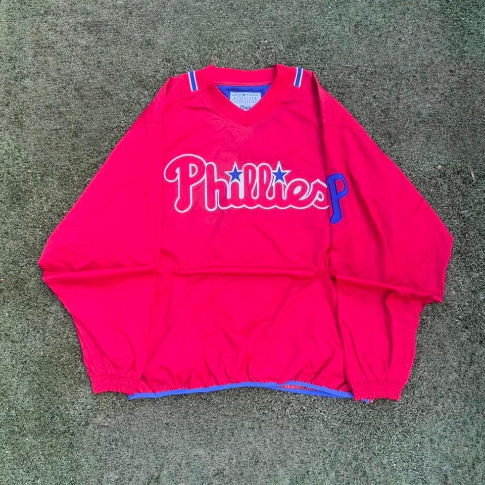 Vintage Majestic Athletic Red Philadelphia 35d1