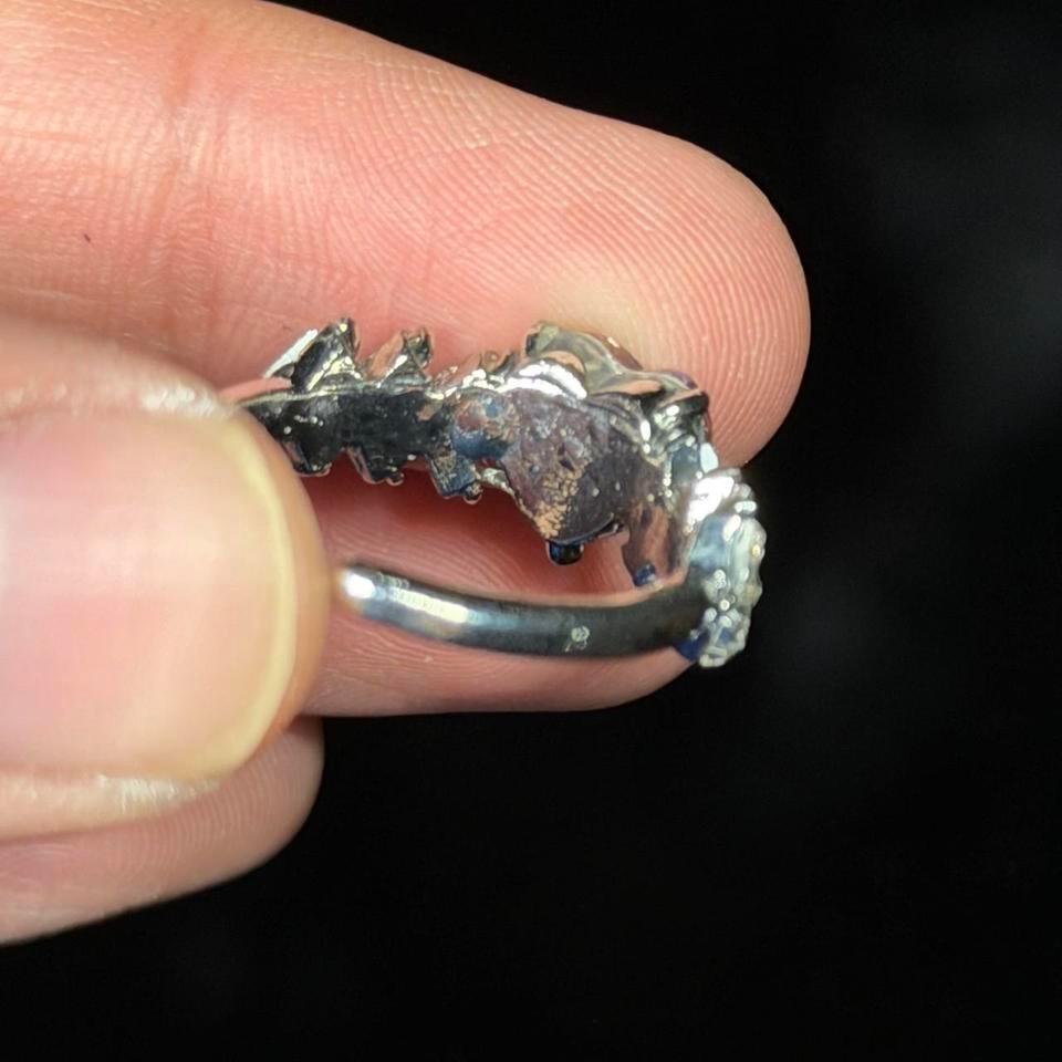 Silver Ring With Pink Heart 4a91 6
