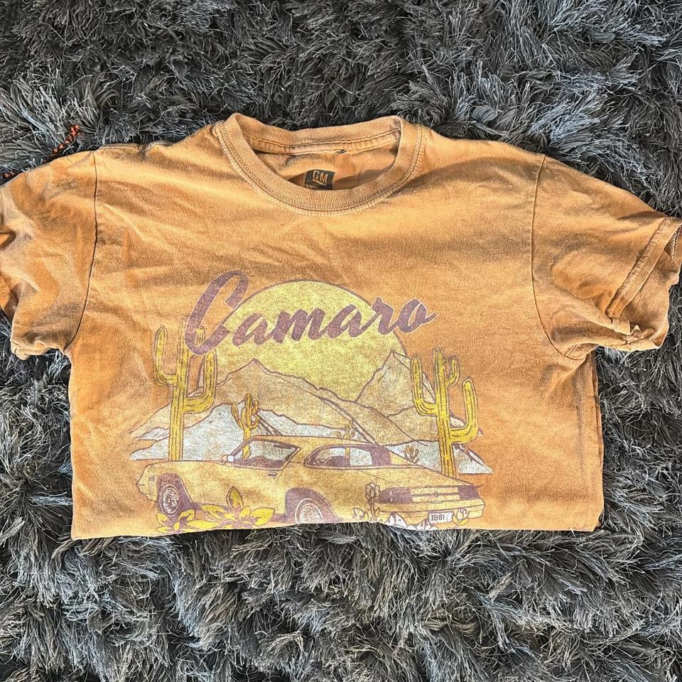 Orange Graphic Tee With Camaro