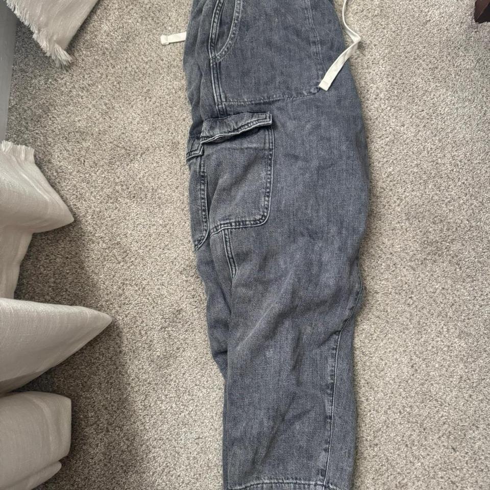 Gap Black Denim Cargo Jeans 61ef