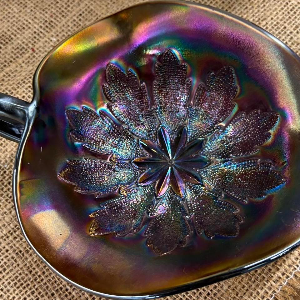 Black Iridescent Glass Bowl With B32b 4