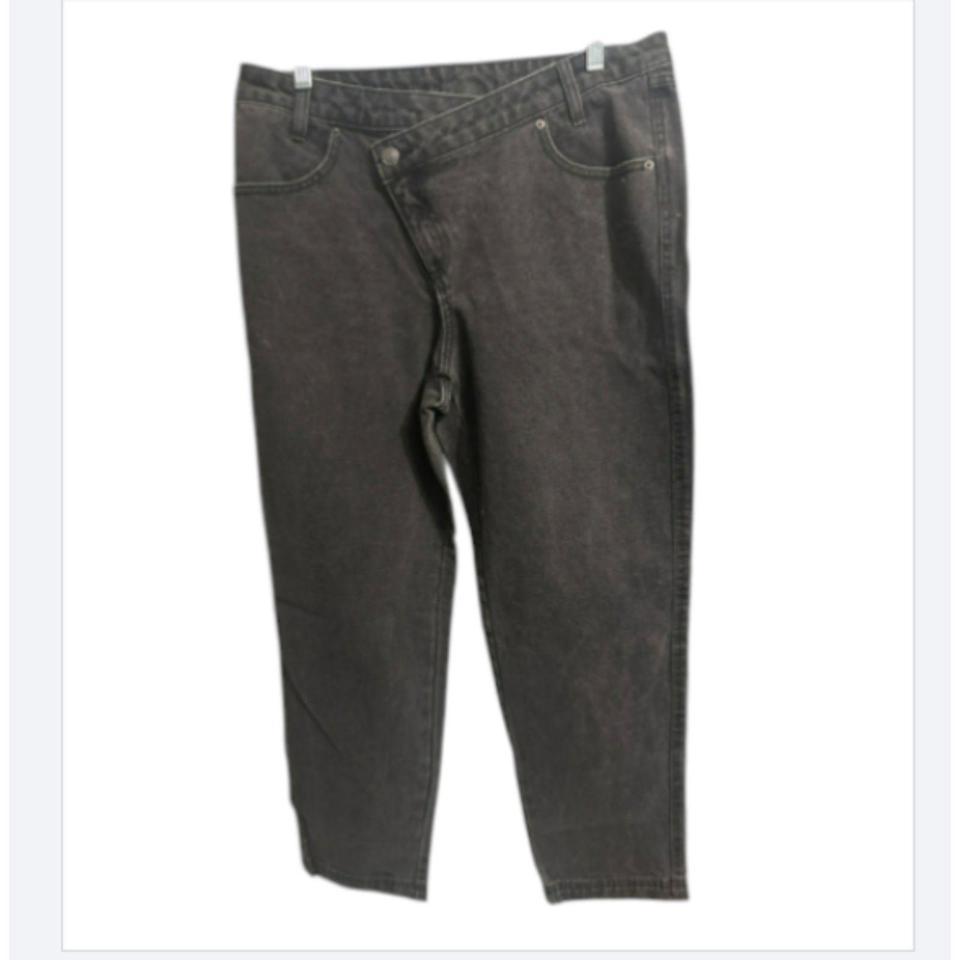 High Rise Jeans Black Straight 2200